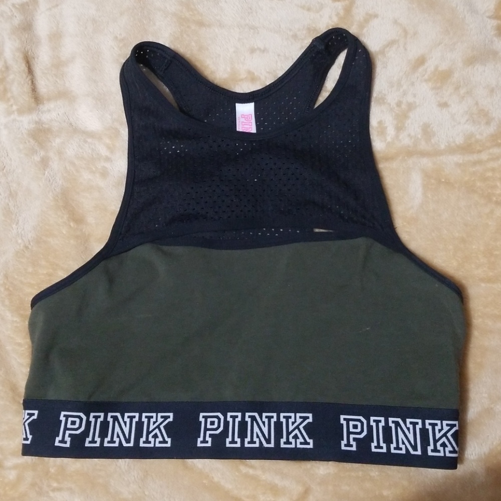 Pink High Top Sports Bra
